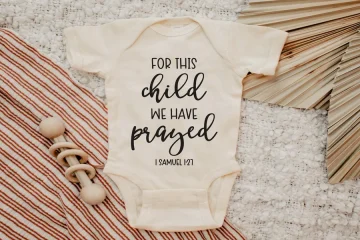Baby Onesie Statement For This Child We Have Prayed Style C Yard Card Love Display