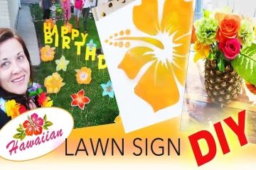 Hawaiian Emoji Style a Yard Card - Add Fun to Your Outdoor Celebrations