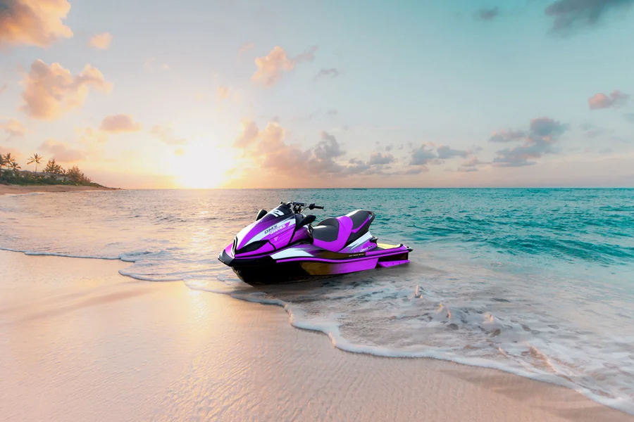 Jet Ski Hot Pink Style A Yard Card - A Perfect Addition To Any Outdoor Decor