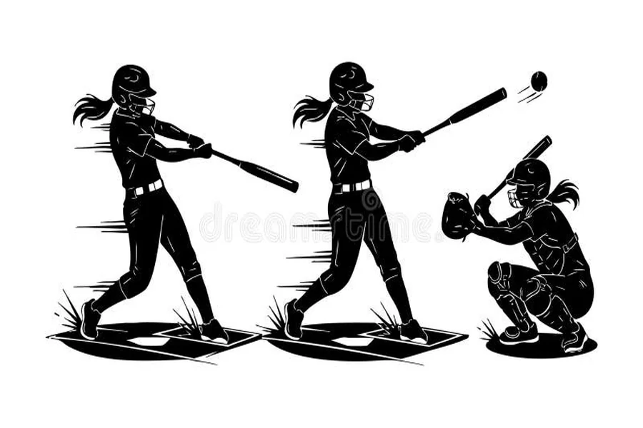 Softball Player Silhouette Style E Yard Card - A Unique Decoration Idea