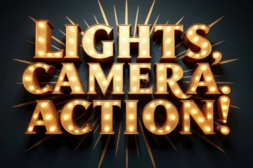 Statement Lights Camera Action Style A Yard Card