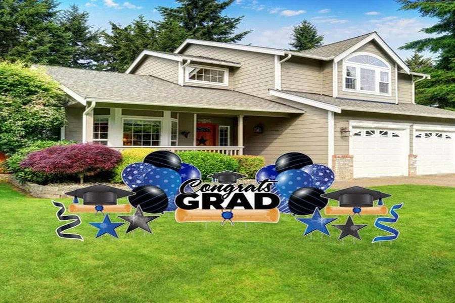 Statement Valedictorian Medium Blue Style A Yard Card Ideas