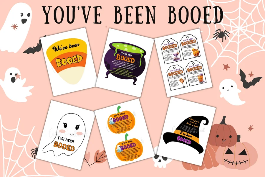Statement You've Been Booed Orange Style B Yard Card - Fun and Festive!