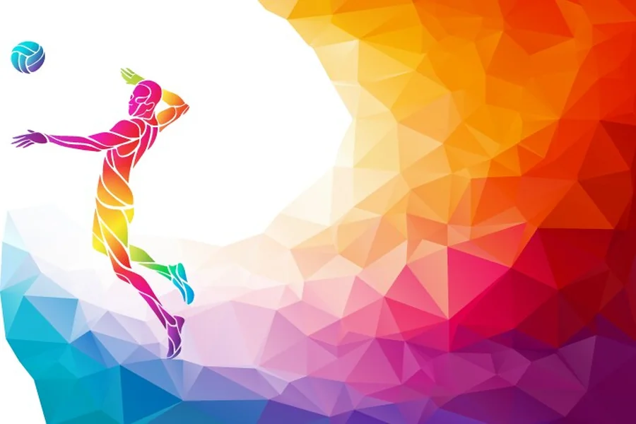 Volleyball Silhouette Style C Yard Card - A Creative Lawn Decoration